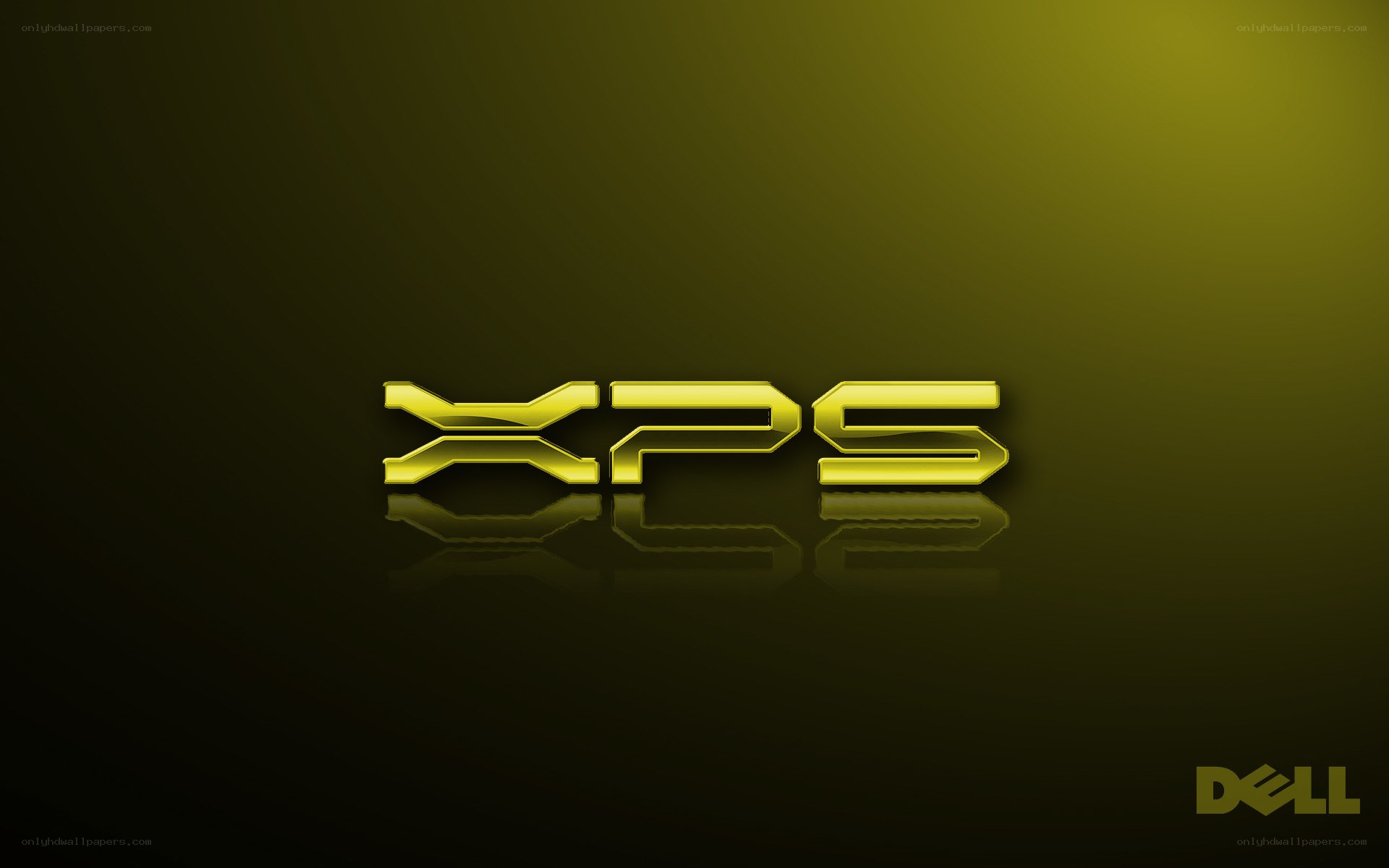 Dell XPS logo on dark background