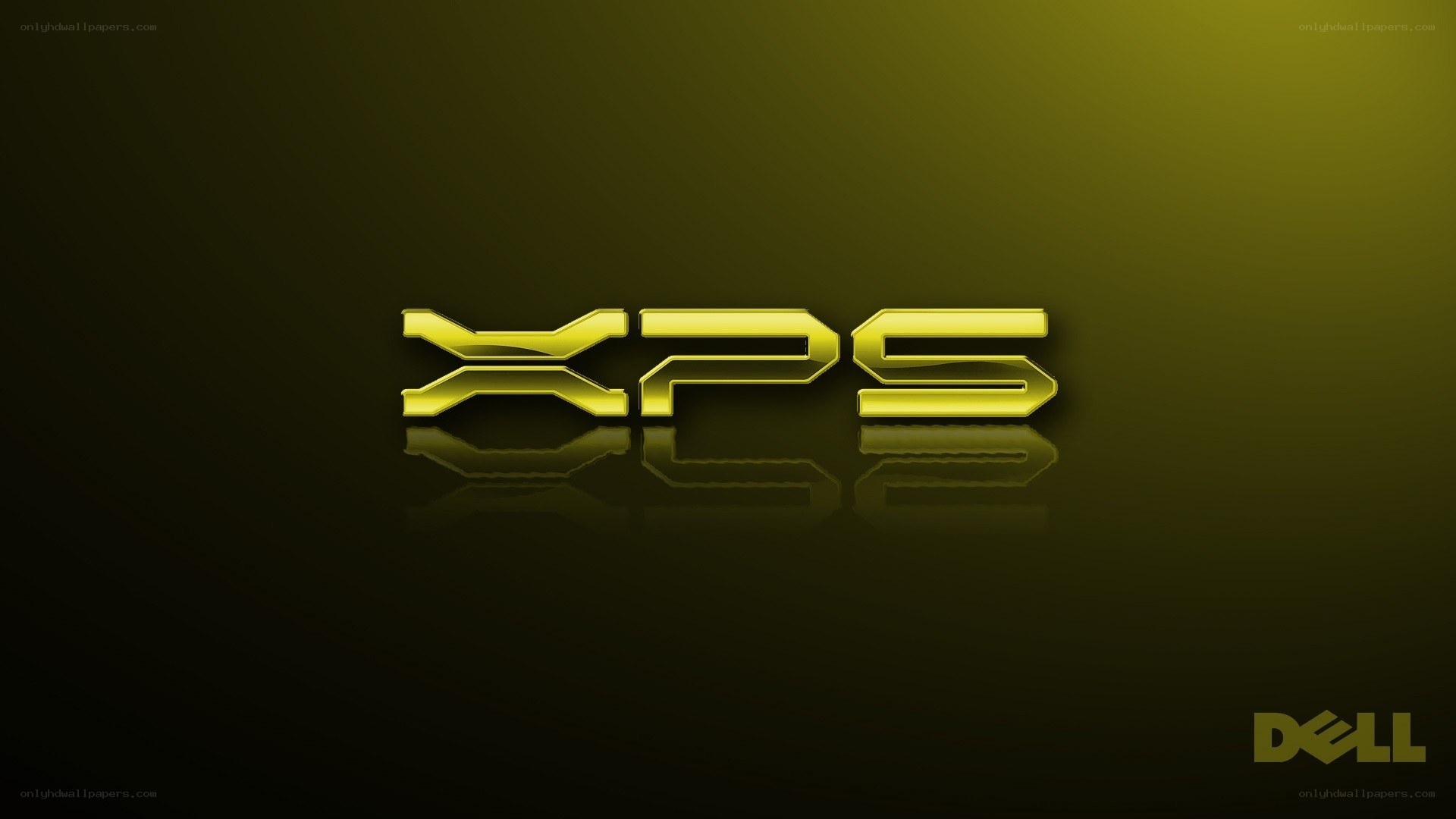 Dell XPS logo on dark background