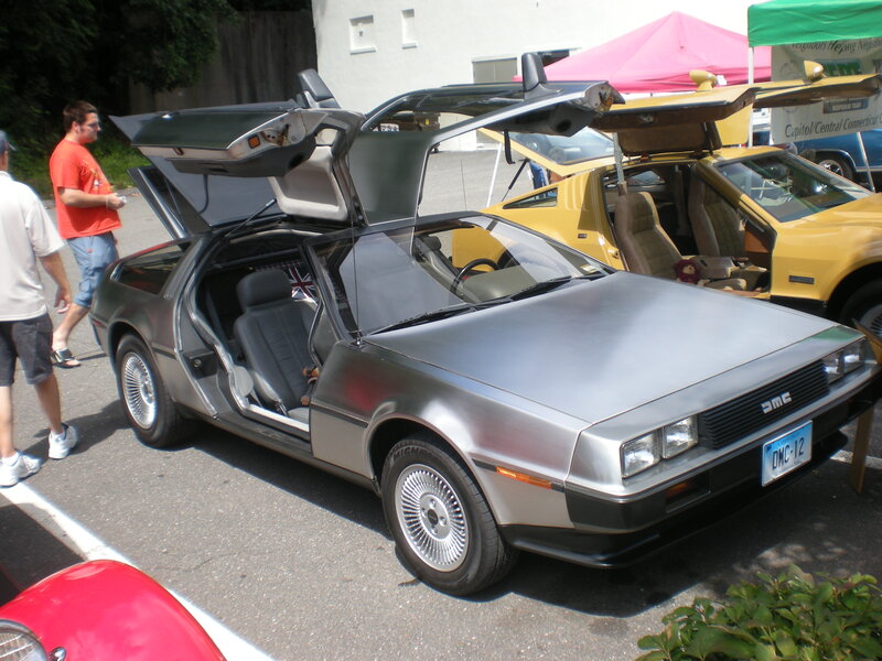 DeLorean at a car show