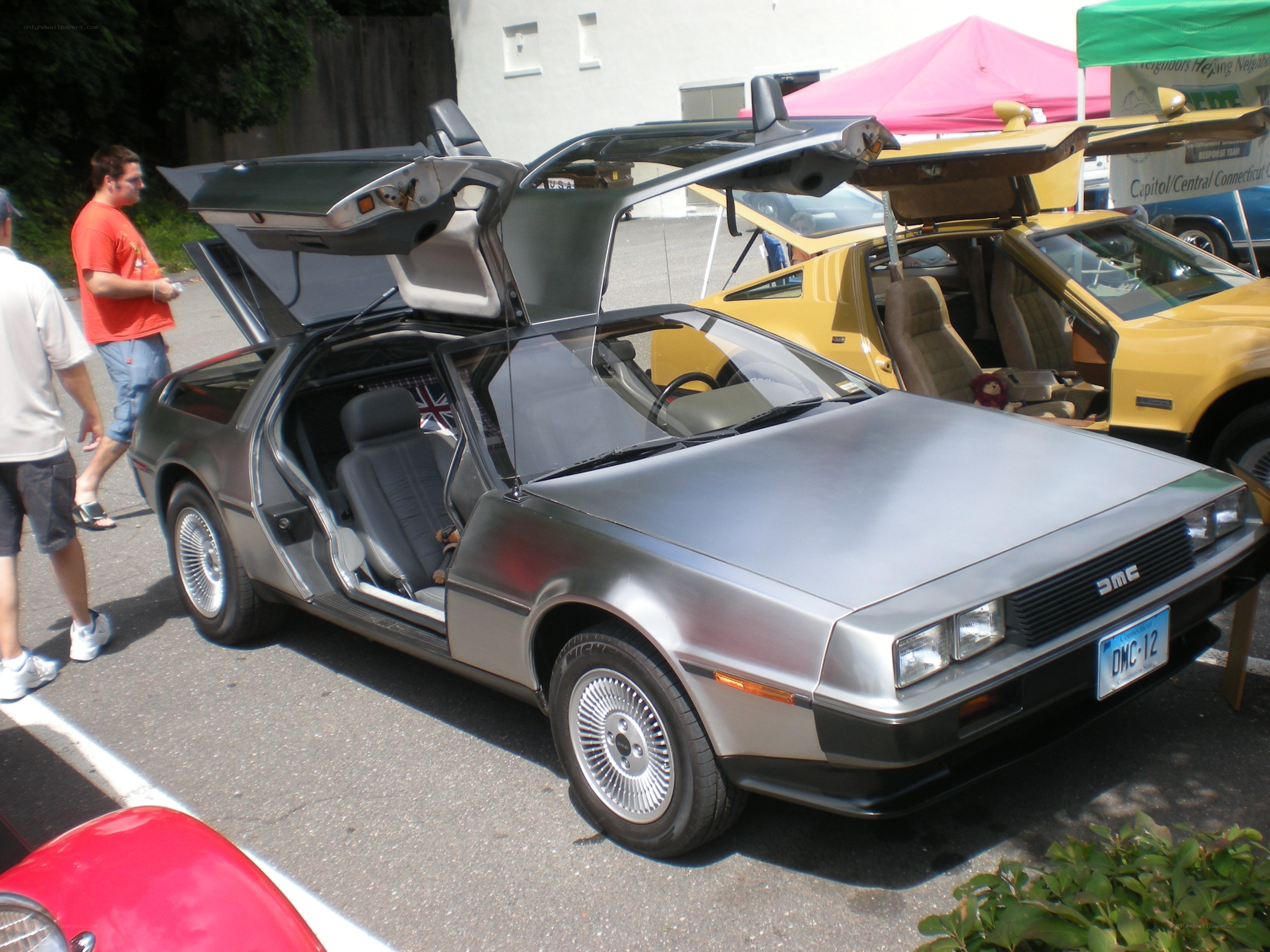 DeLorean at a car show