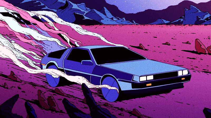 DeLorean Car in Desert