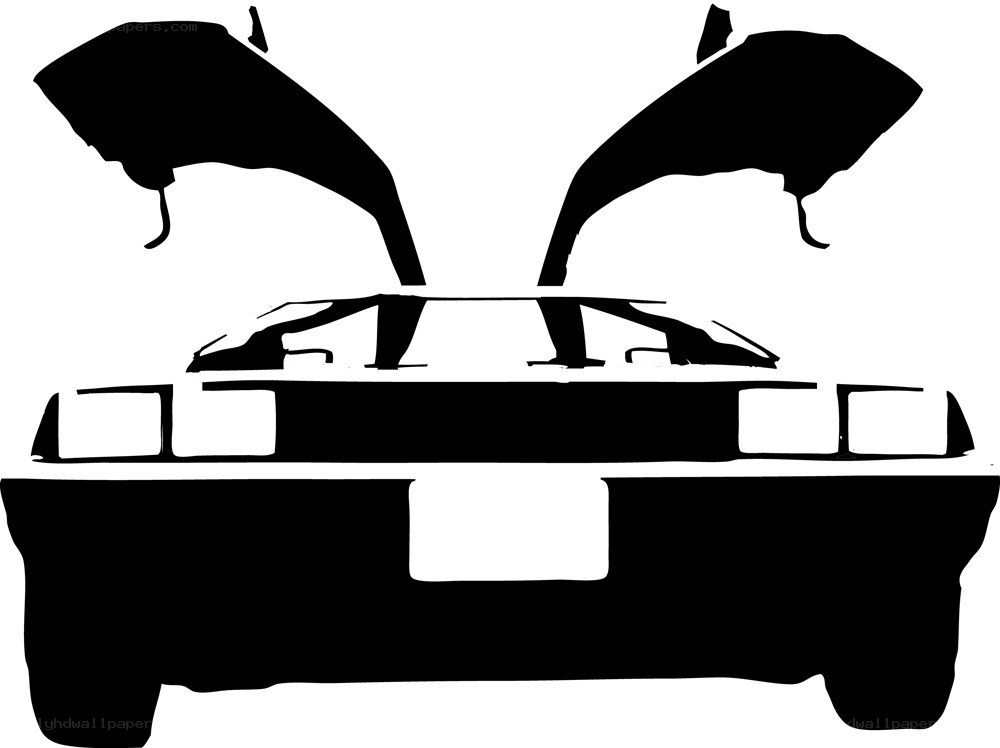 DeLorean car silhouette