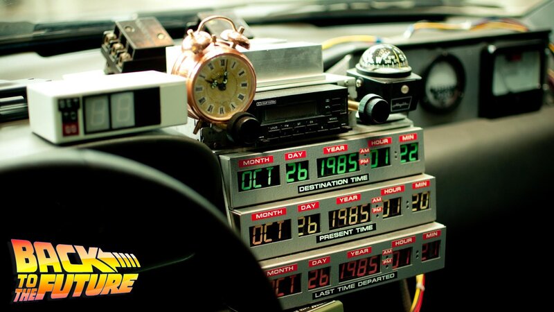 DeLorean Dashboard — Black, Dramatic