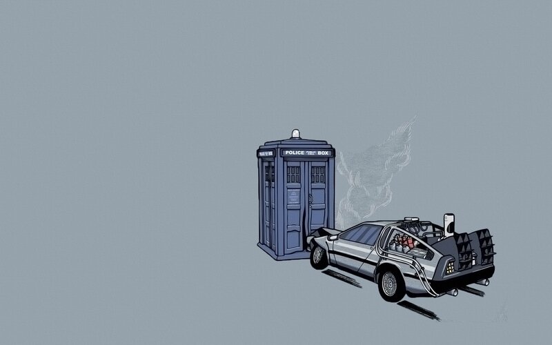 DeLorean Time Machine — Blue, Calm