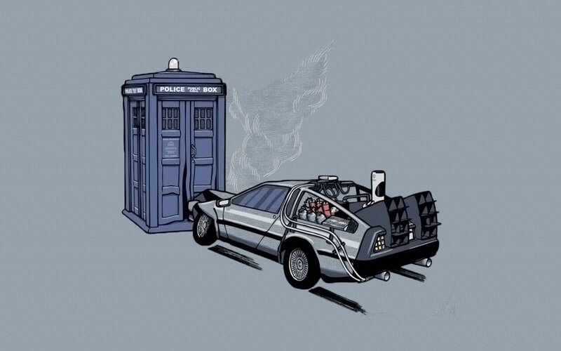 DeLorean Time Machine — Blue
