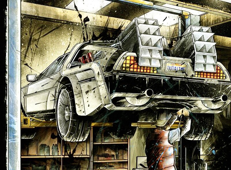 DeLorean Time Machine — Gray, Dramatic, Comic