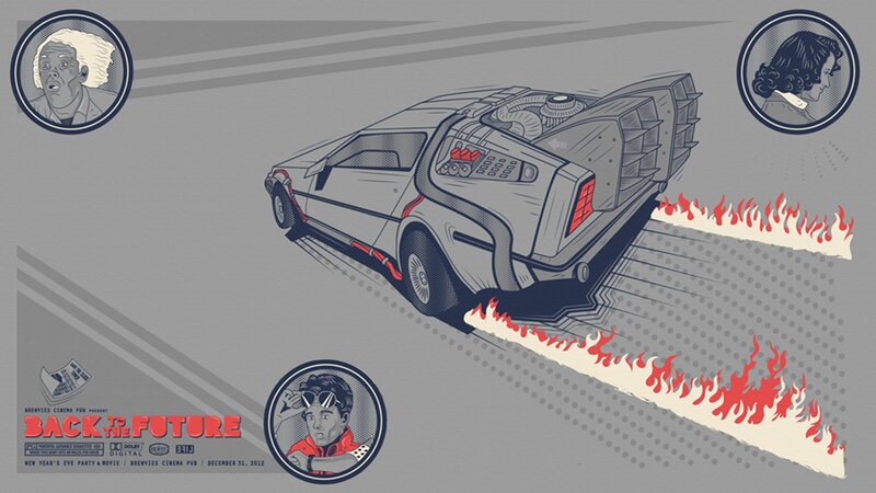 DeLorean Time Machine — Gray, Dynamic, Illustration