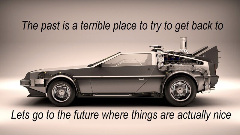 DeLorean Time Machine — Gray, Thoughtful