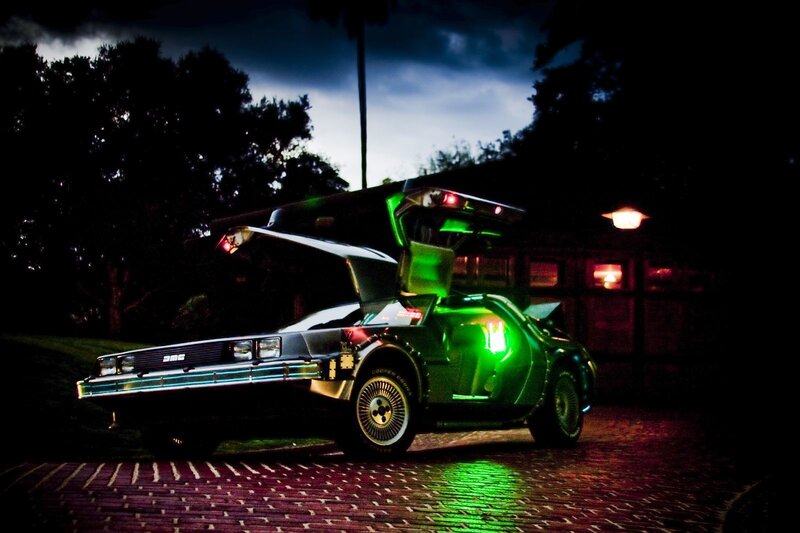 DeLorean Time Machine — Green, Dramatic