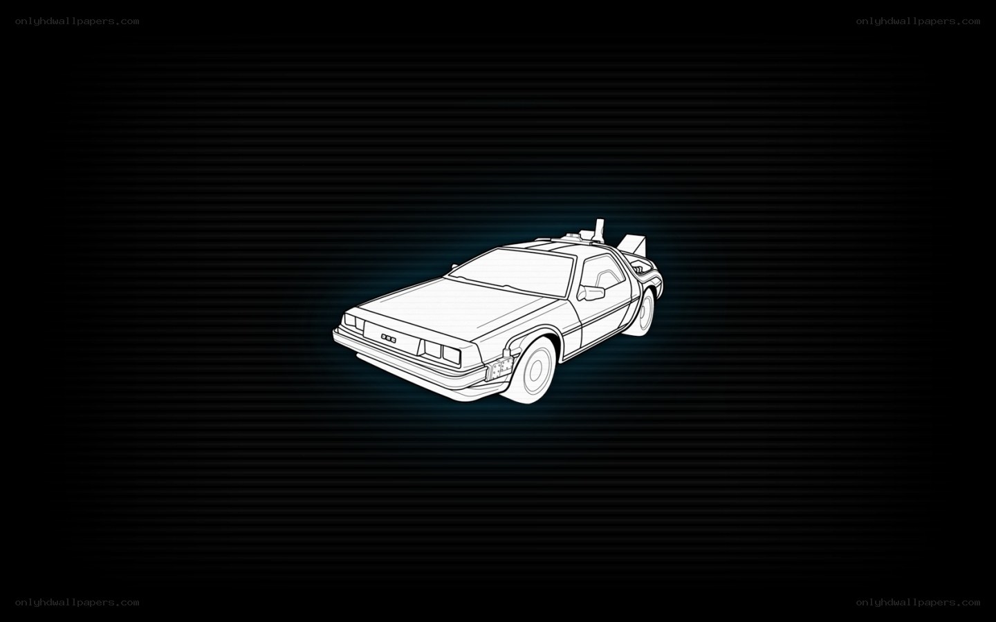 DeLorean time machine illustration