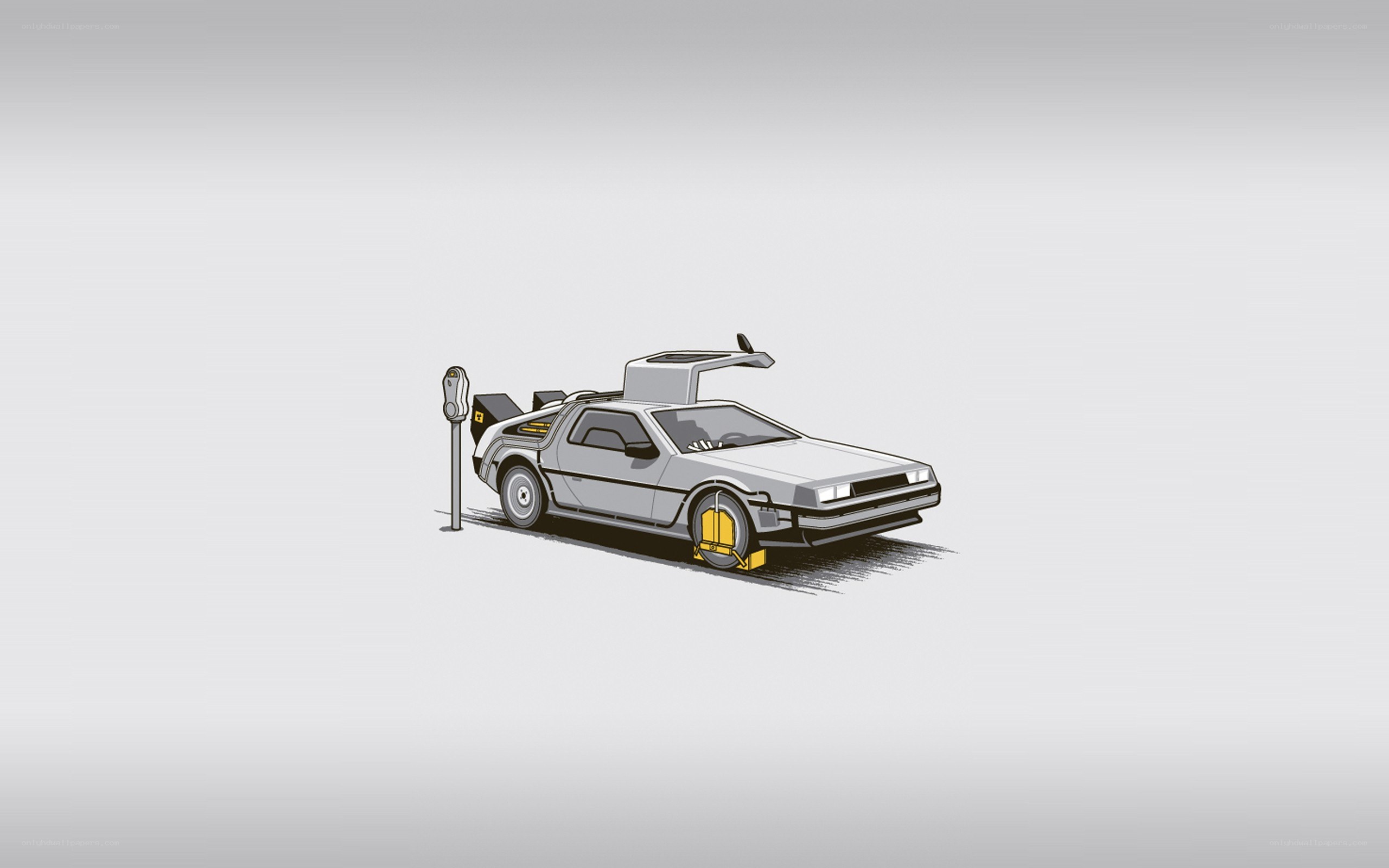 DeLorean time machine illustration