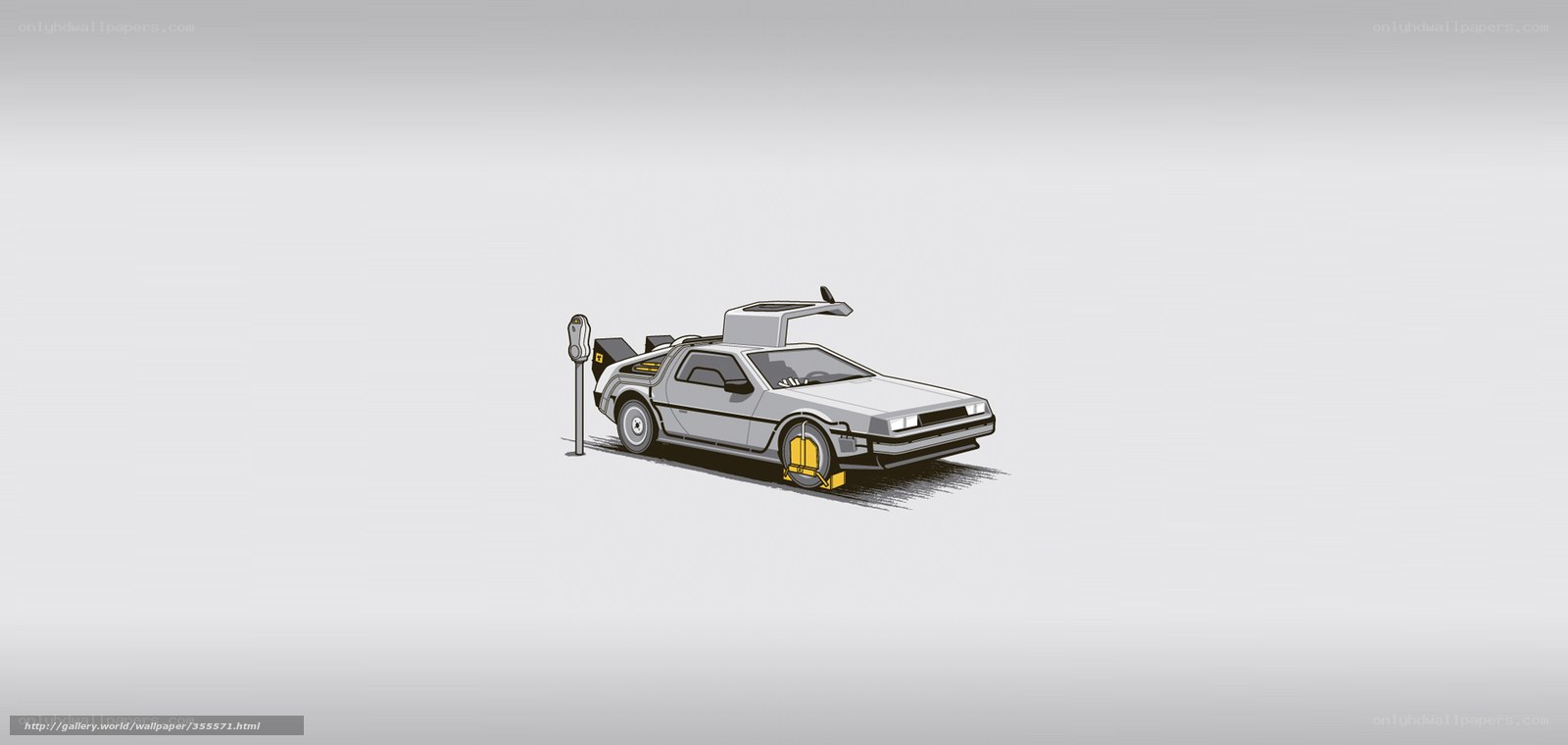 DeLorean time machine illustration