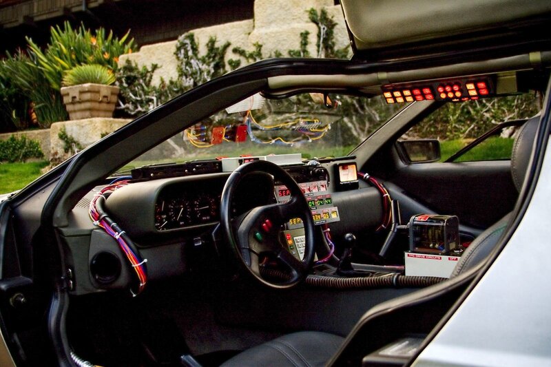 DeLorean time machine interior