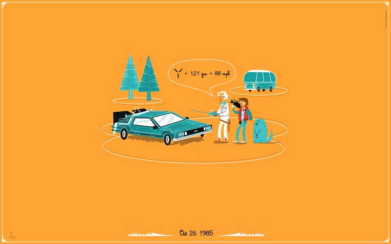 DeLorean Time Machine — Orange
