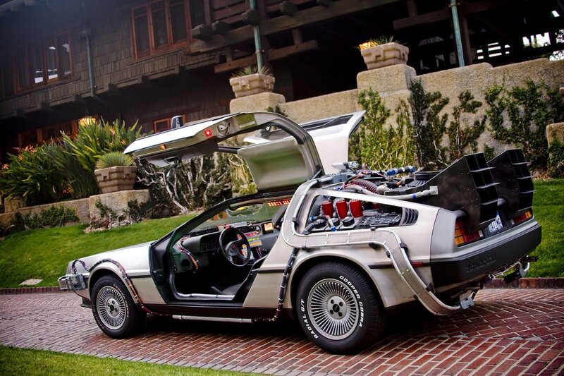DeLorean Time Machine — Silver, Dramatic, Afternoon, Photograph