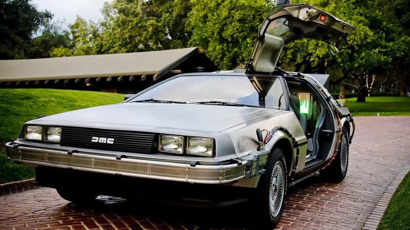 DeLorean Time Machine — Silver, Serene, Afternoon, Photograph