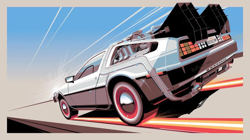 DeLorean Time Machine — White, Dynamic