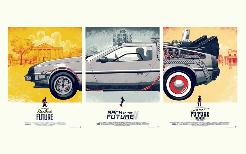 DeLorean Time Machine — Yellow, Nostalgic