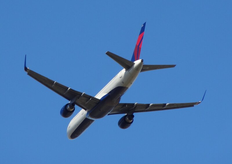 Delta Air Lines Airplane — Blue, Clear