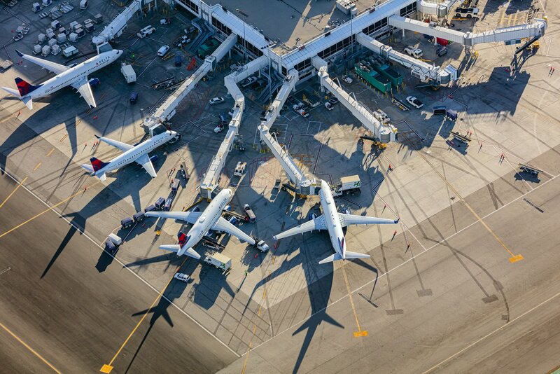 Delta Airlines Planes at Airport