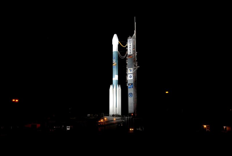 Delta IV Rocket — Black, Dramatic