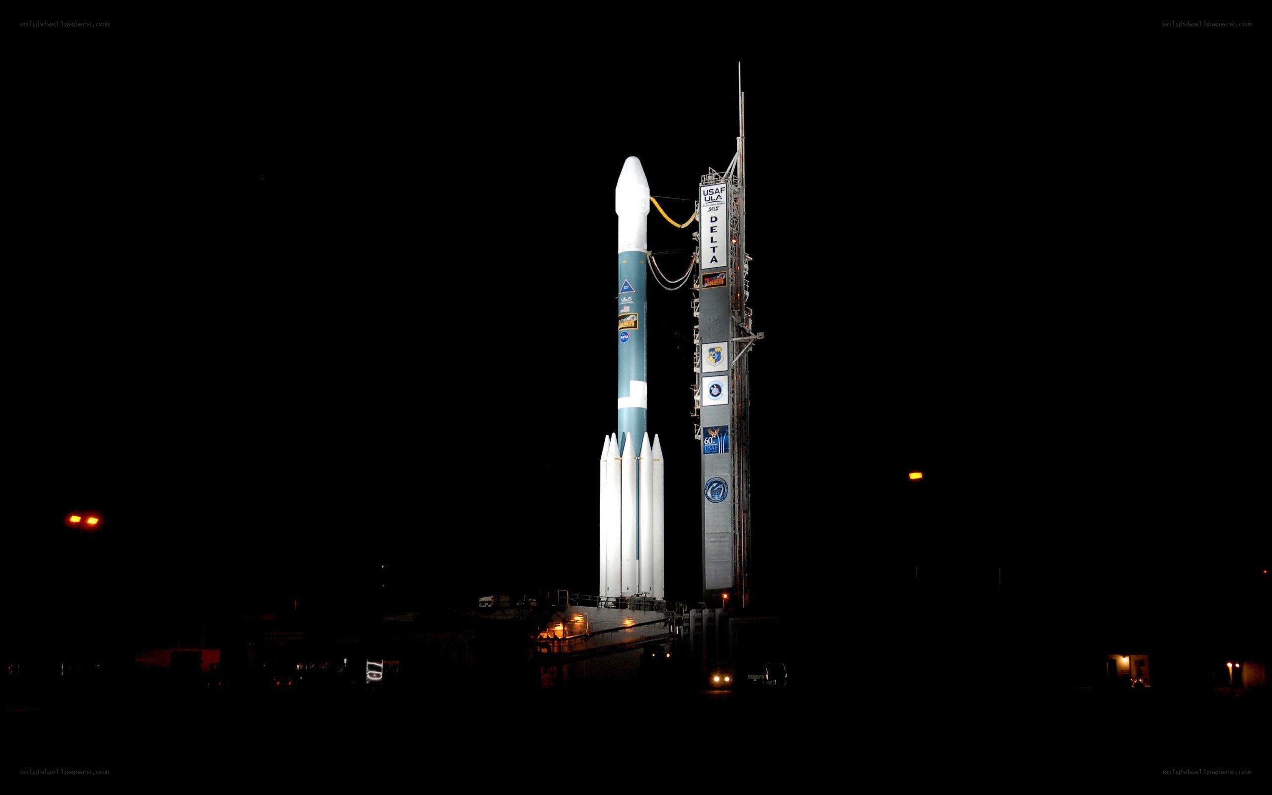 Delta IV rocket on launch pad