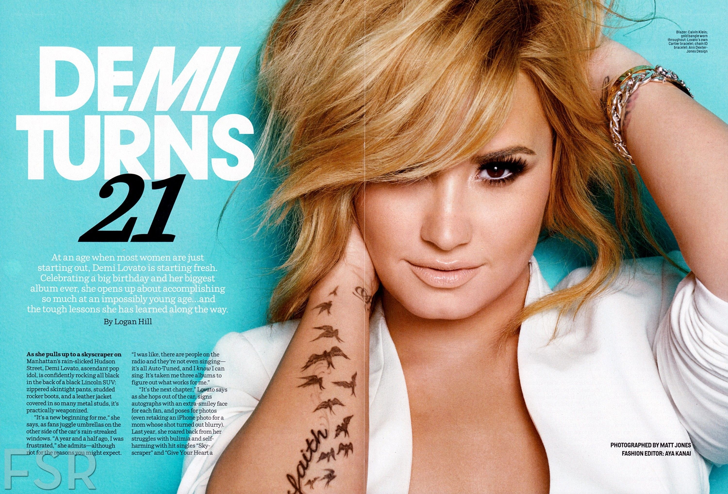 Demi Lovato at age 21