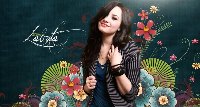 Demi Lovato floral wallpaper