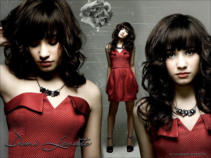 Demi Lovato in red dress