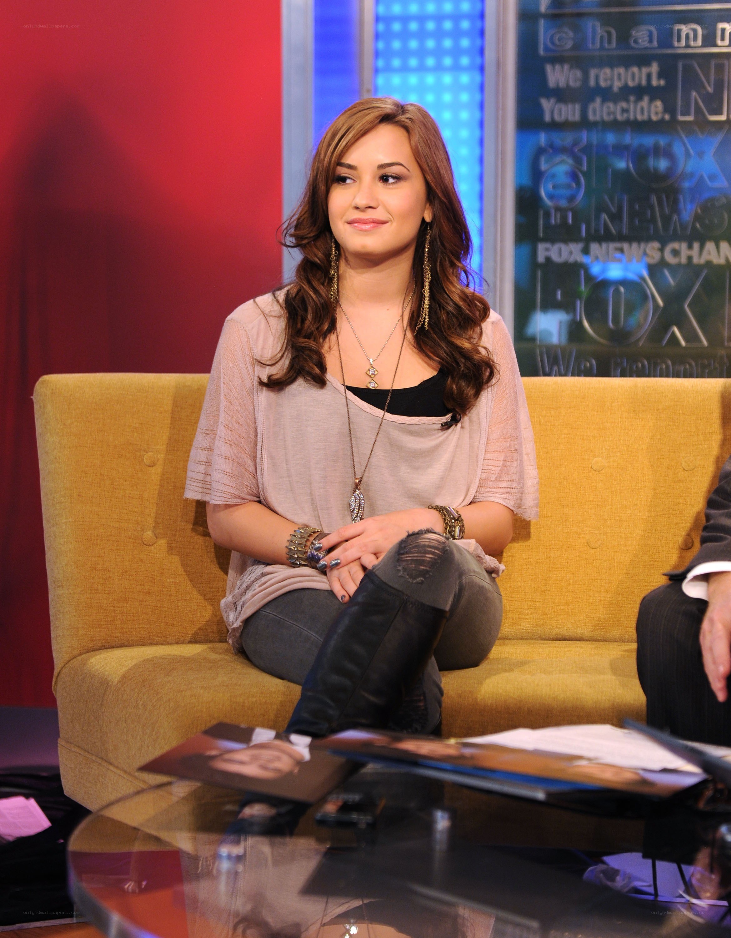Demi Lovato on a talk show