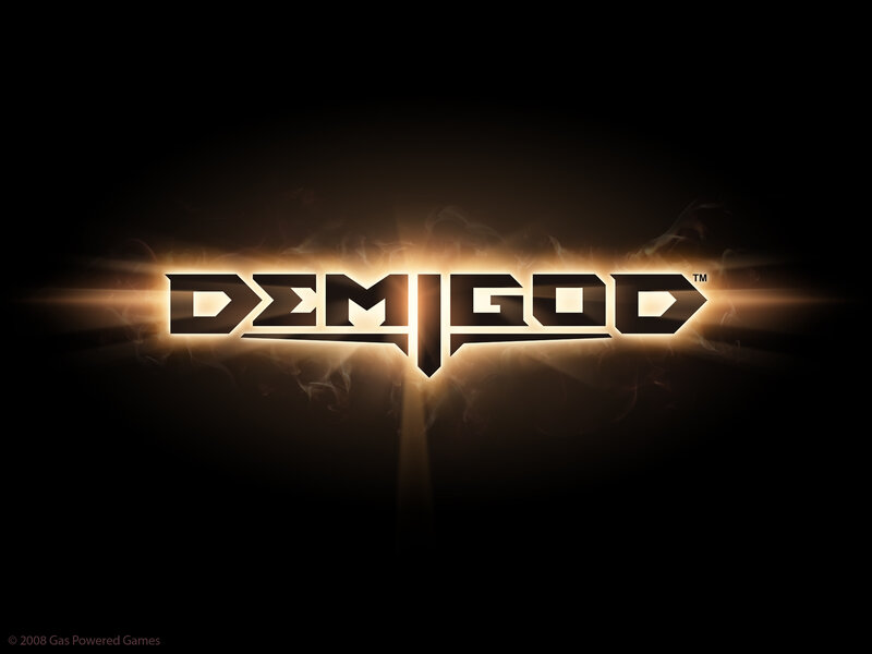 Demigod logo with glowing effect