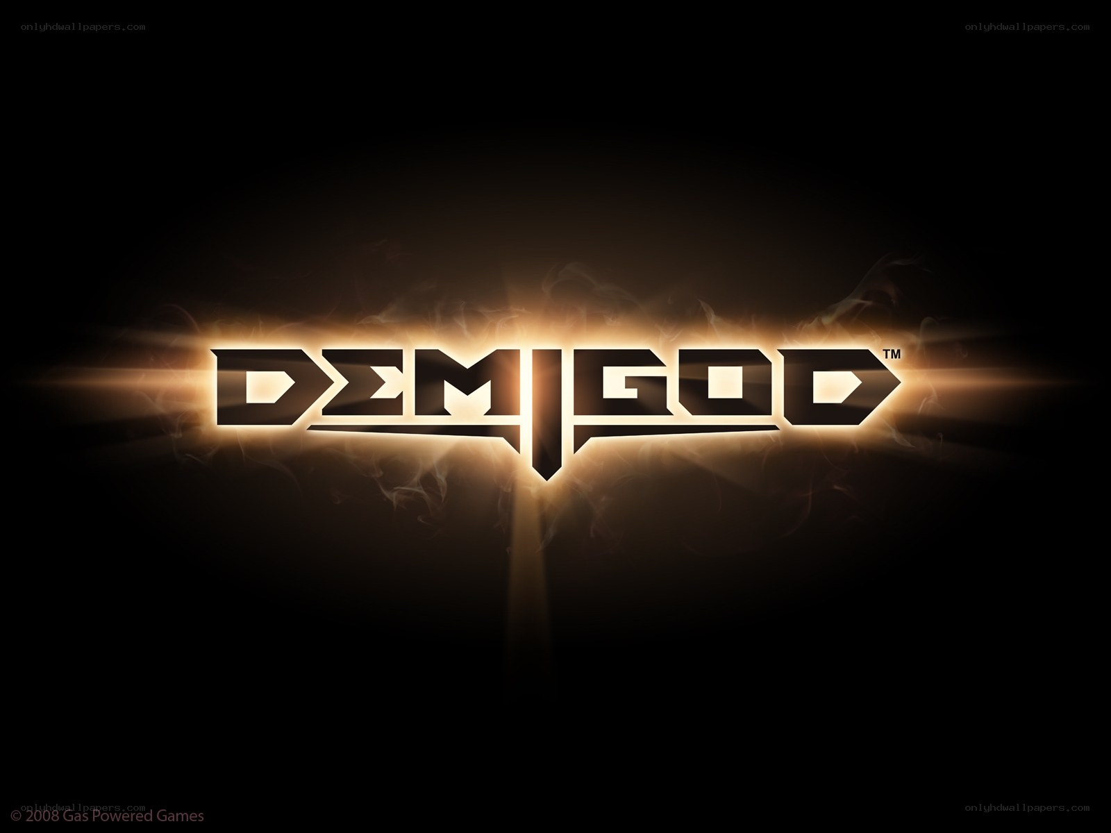 Demigod logo with glowing effect