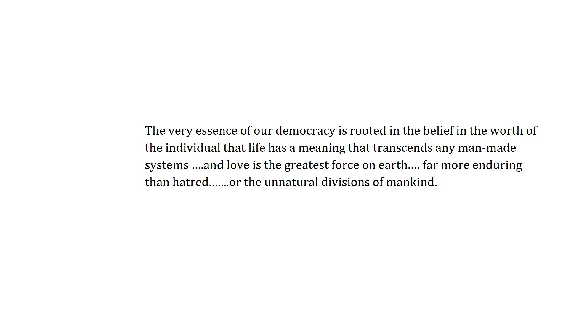 democracy and love quote