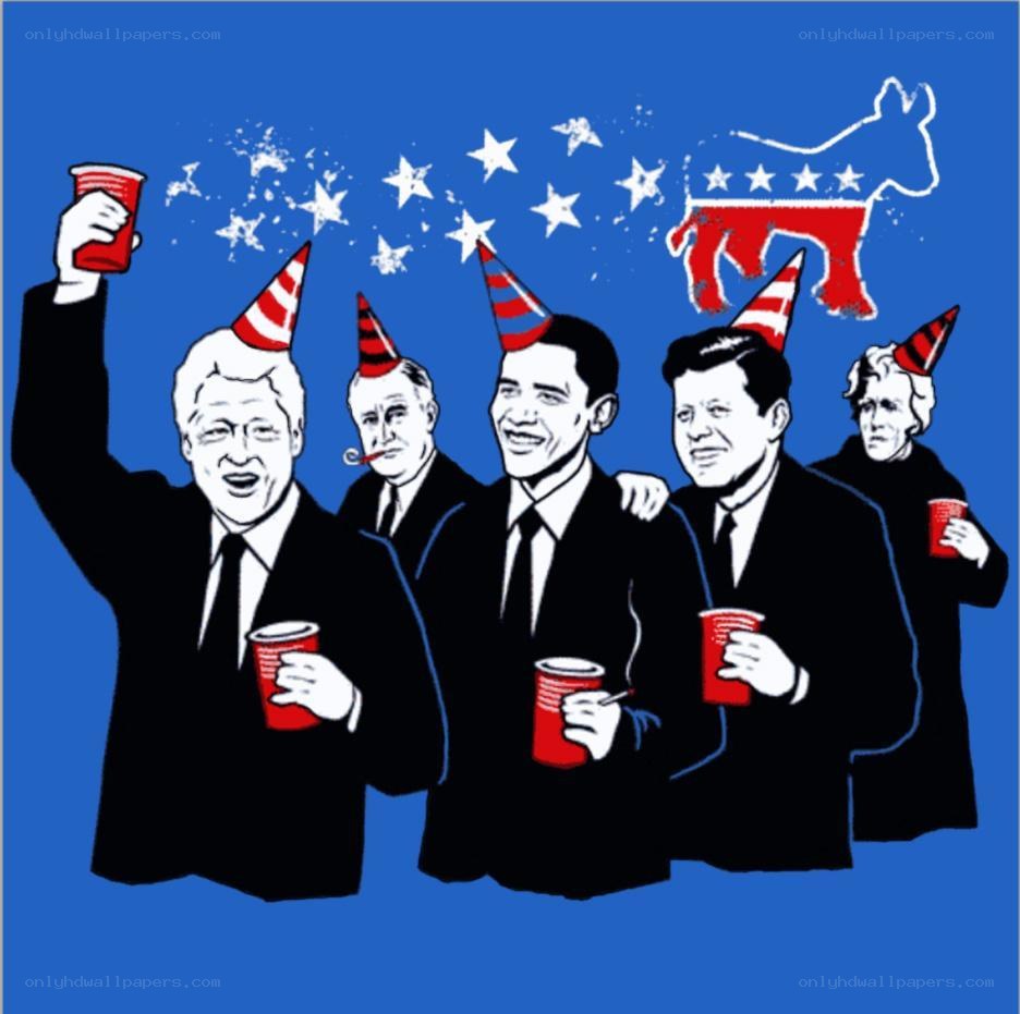Democratic leaders partying