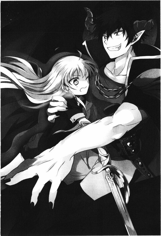 Demon and girl in action