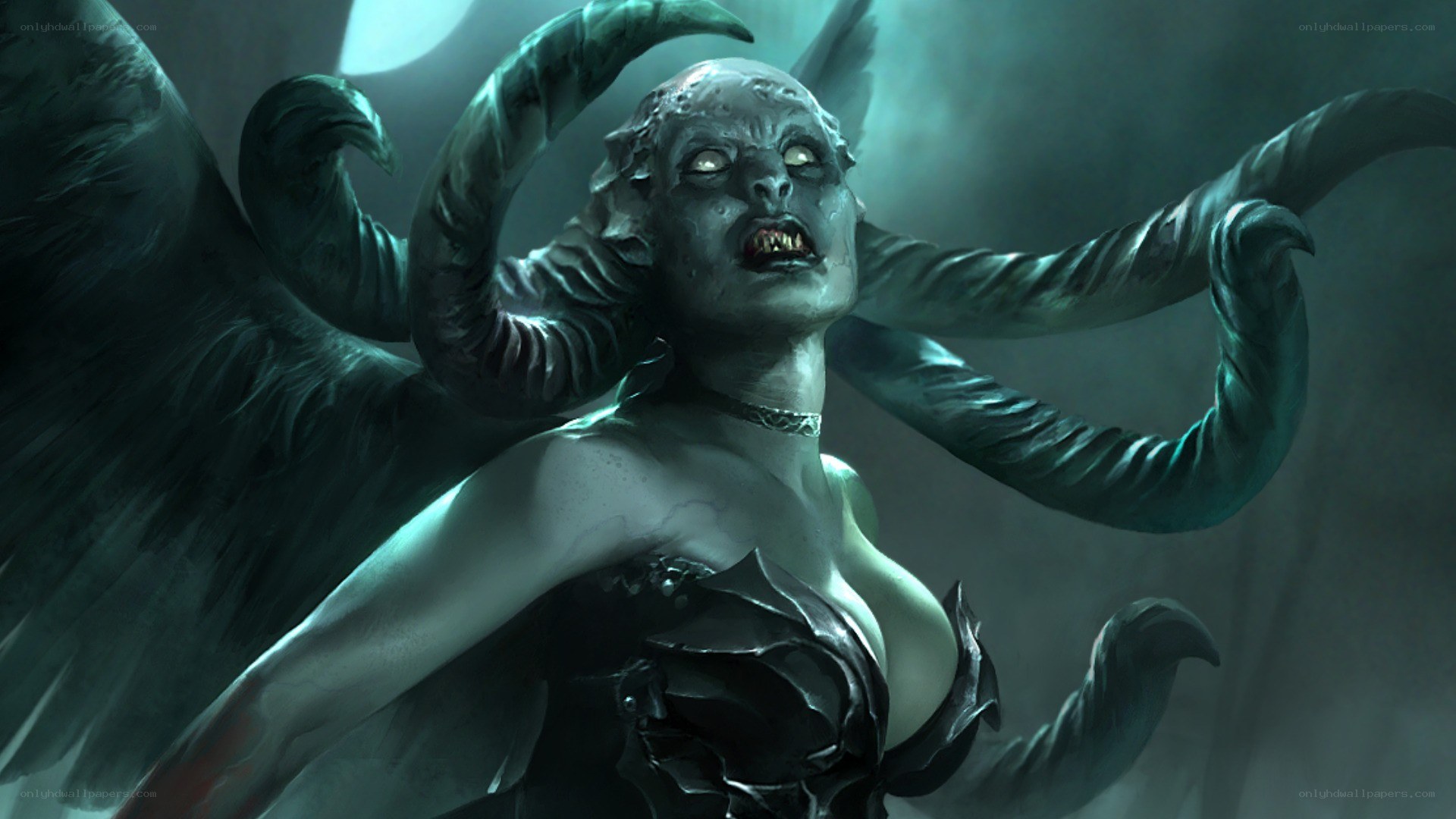 demon angel with horns