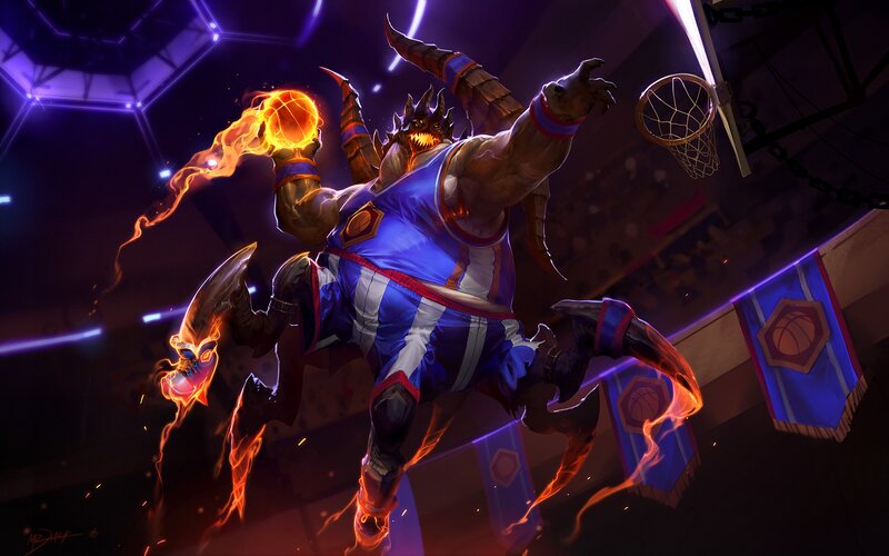 Demon Basketball Player — Blue