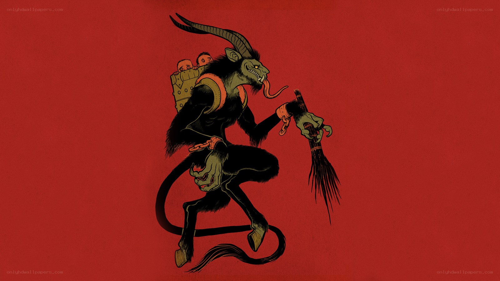 demon carrying children