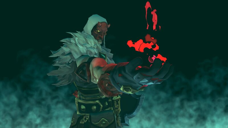 Demon Character Holding Fire