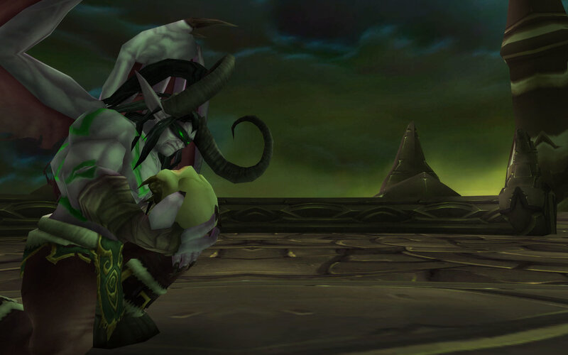 demon character in dark setting