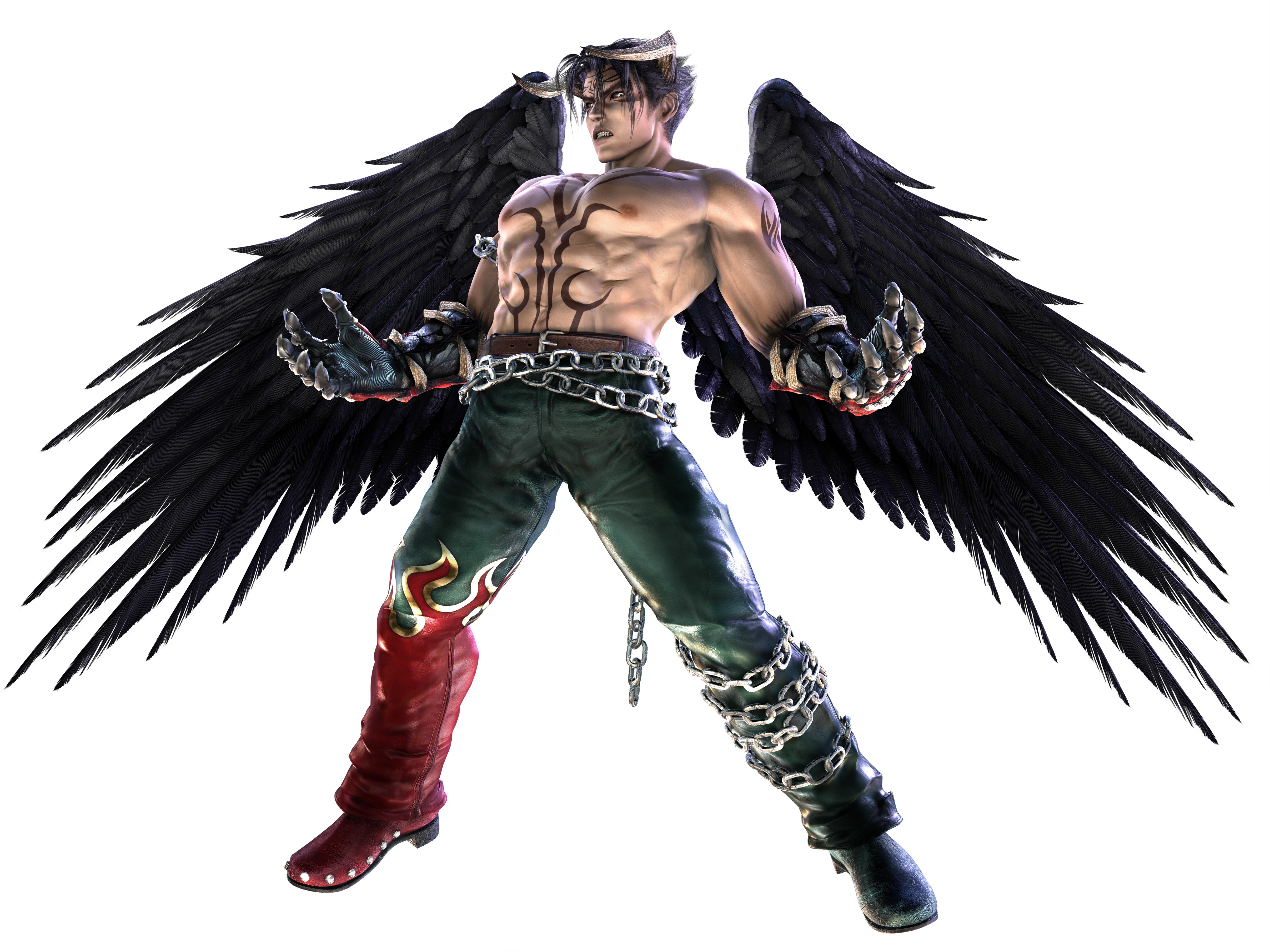 Demon character with black wings