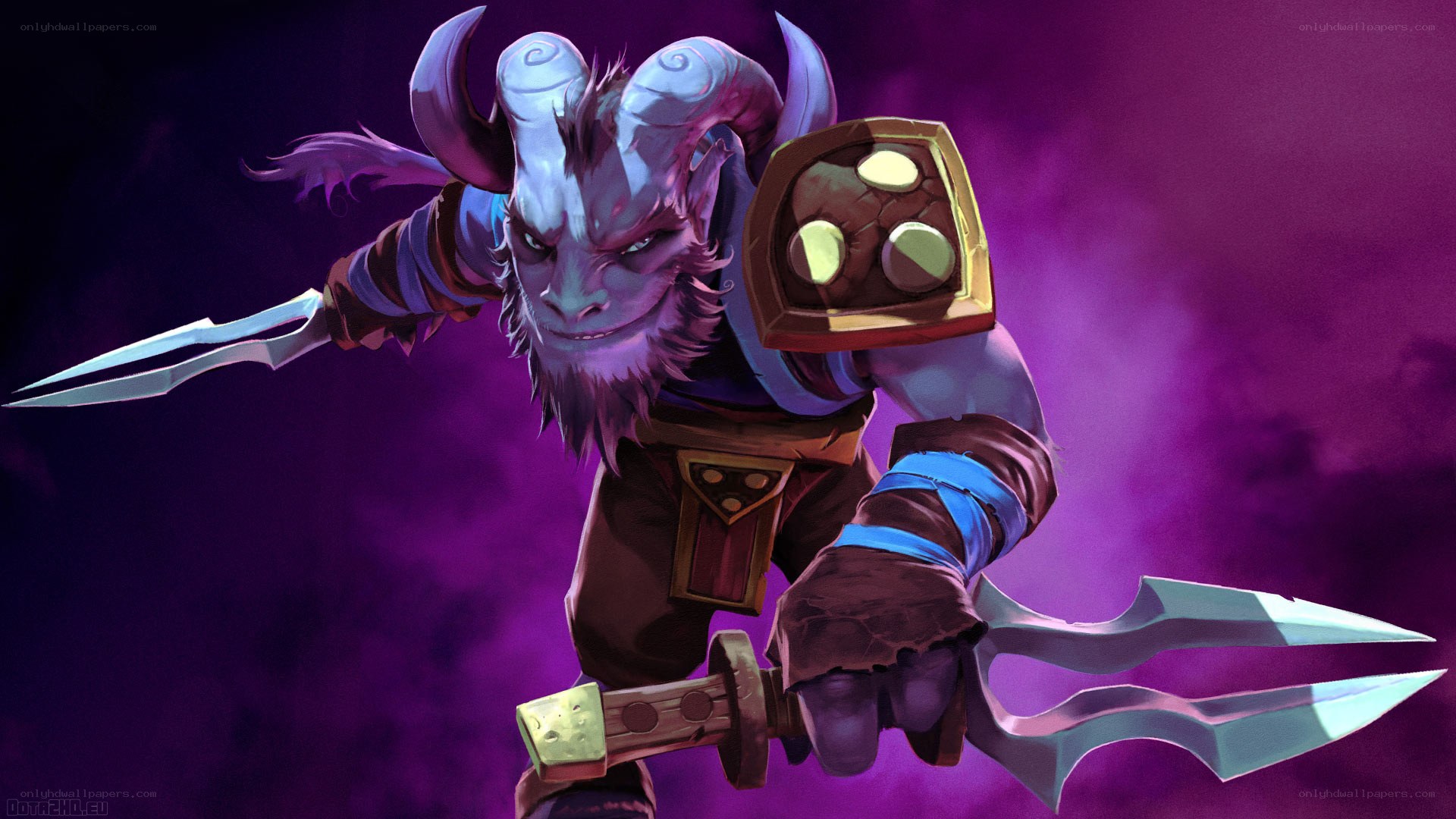 Demon character with dual blades