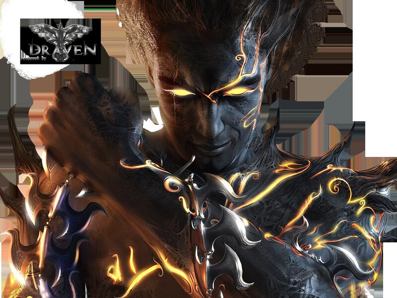 demon character with glowing eyes
