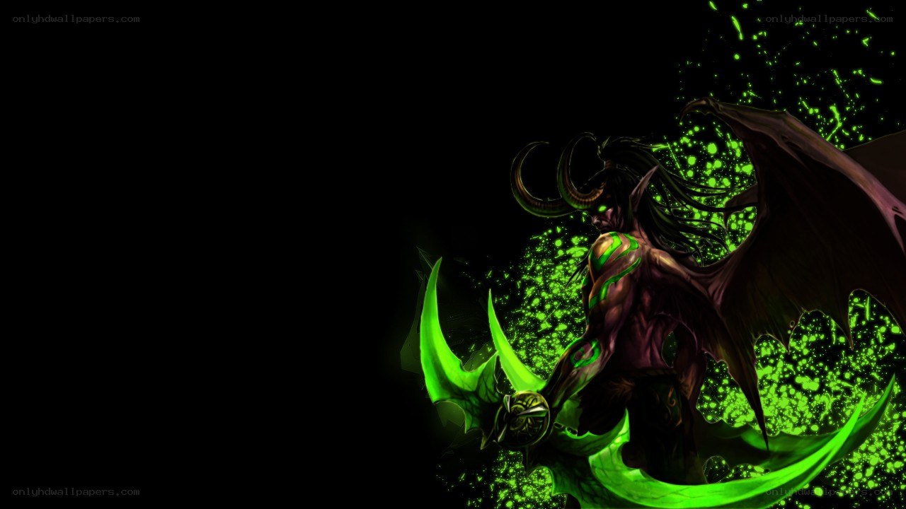 demon character with green energy
