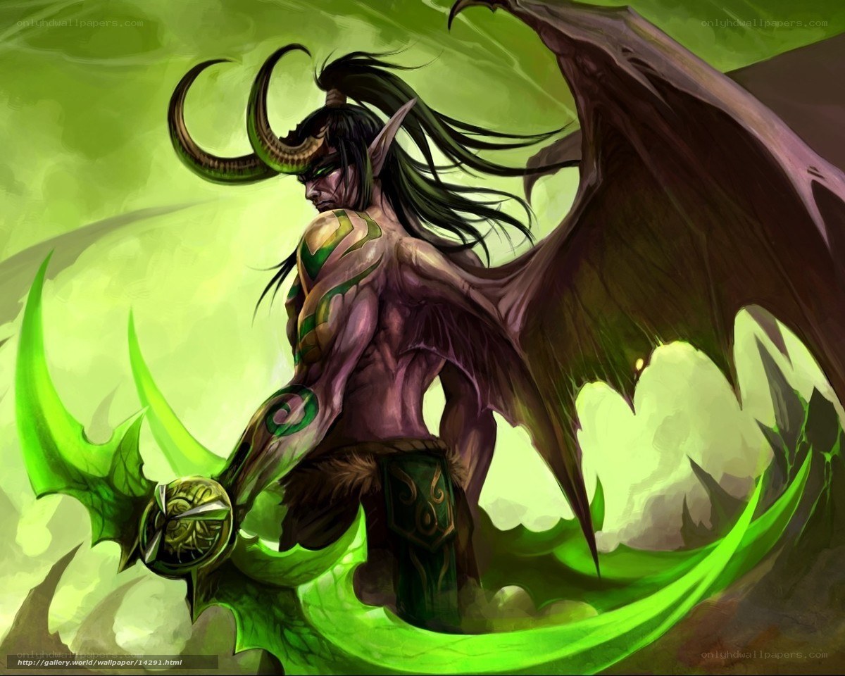 Demon character with green energy