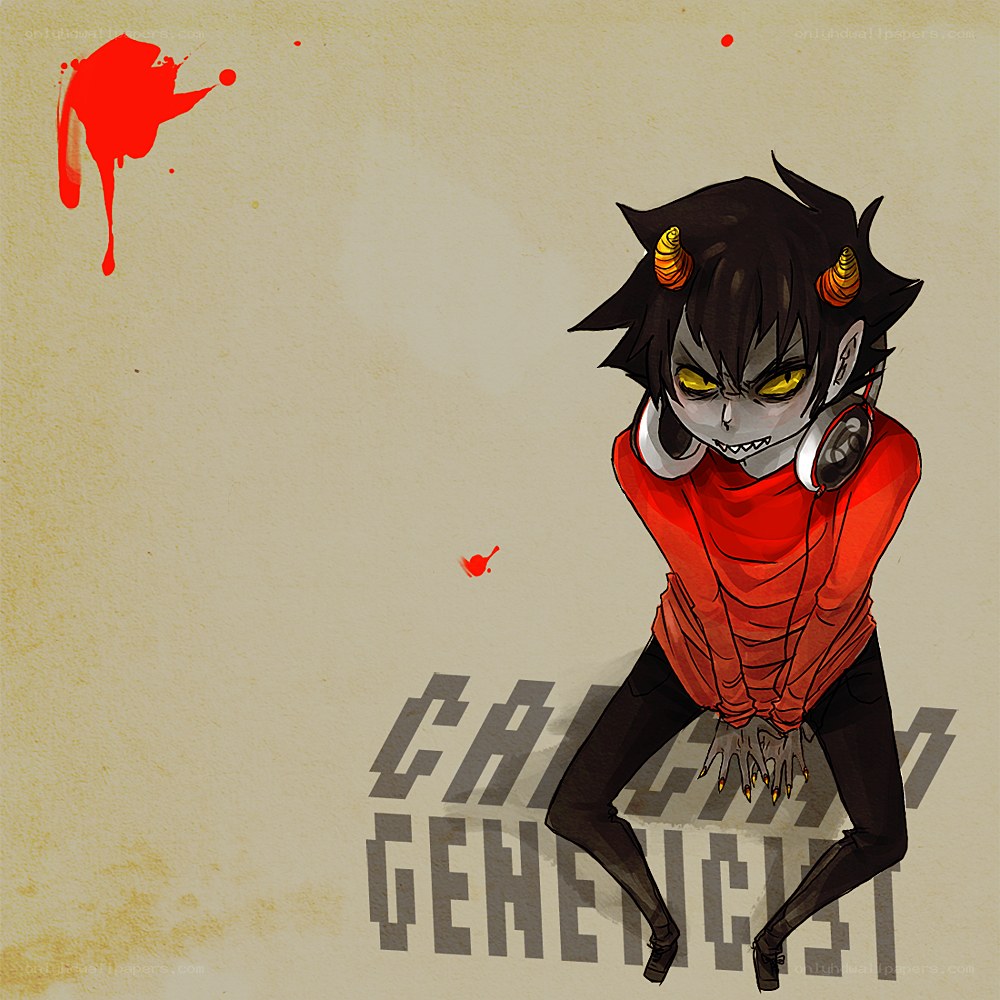 Demon character with headphones