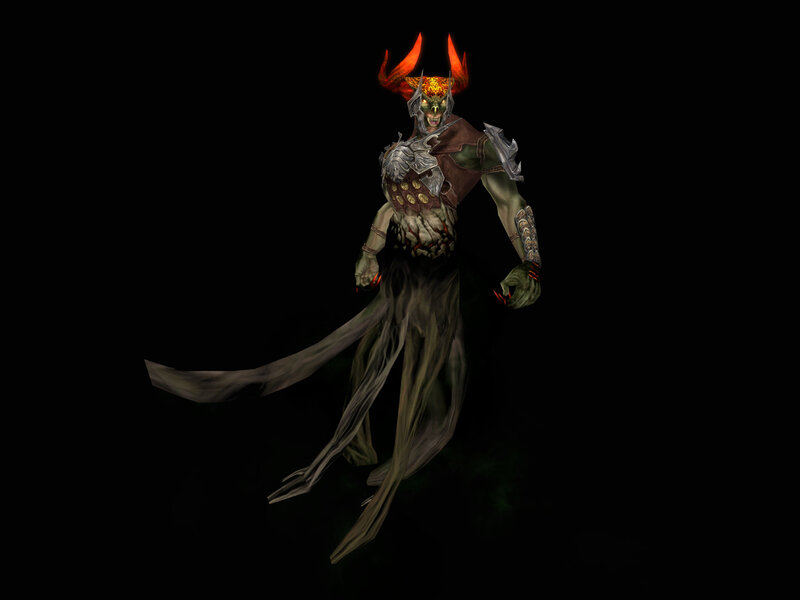 Demon Character with Horns — Black