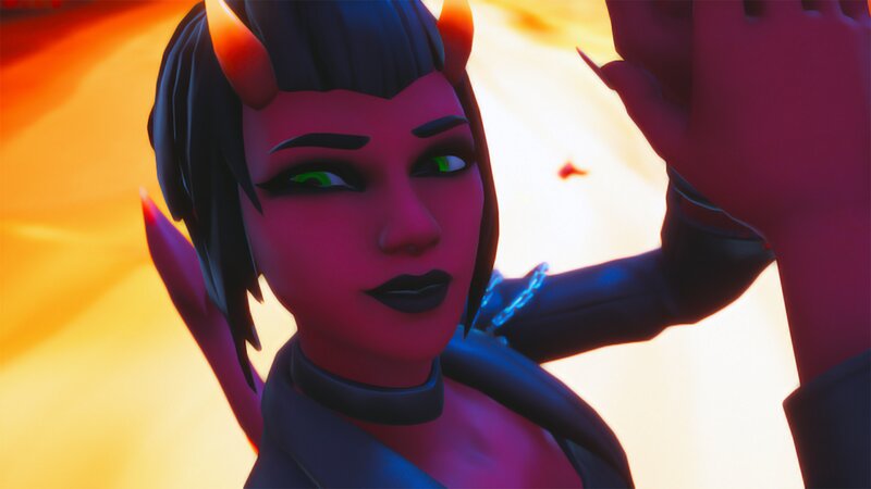 Demon Character with Horns — Purple, Dramatic