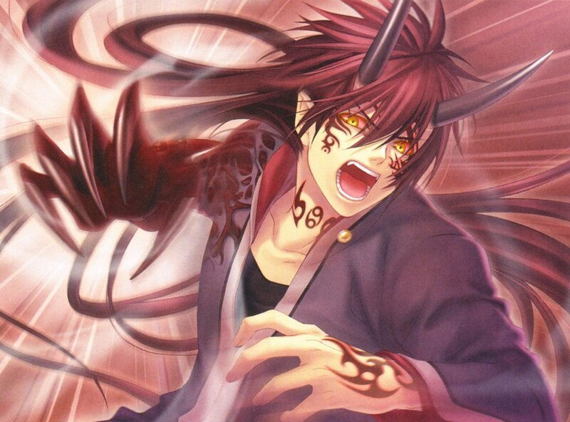 Demon Character with Horns — Purple