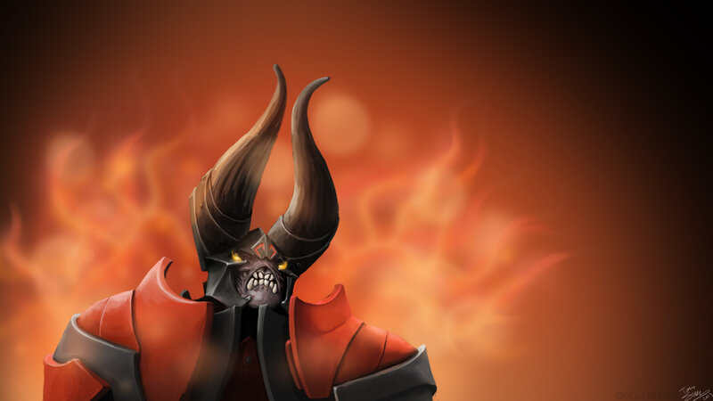 Demon Character with Horns — Red, Dramatic